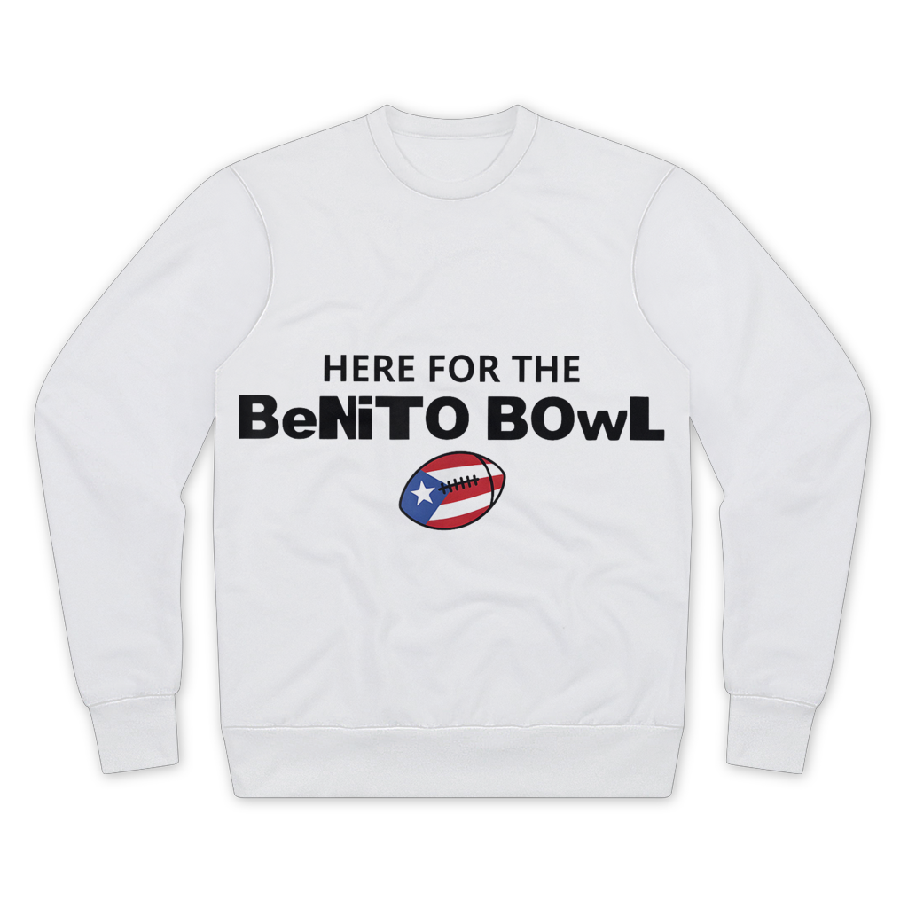 Benito Bowl Performance Cut and Sew Sublimation Unisex Sweatshirt