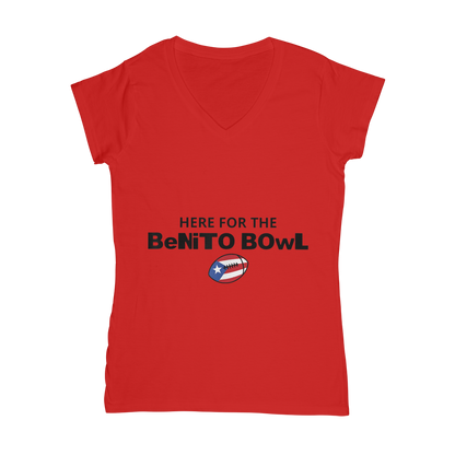 Benito Bowl Classic Women's V-Neck T-Shirt
