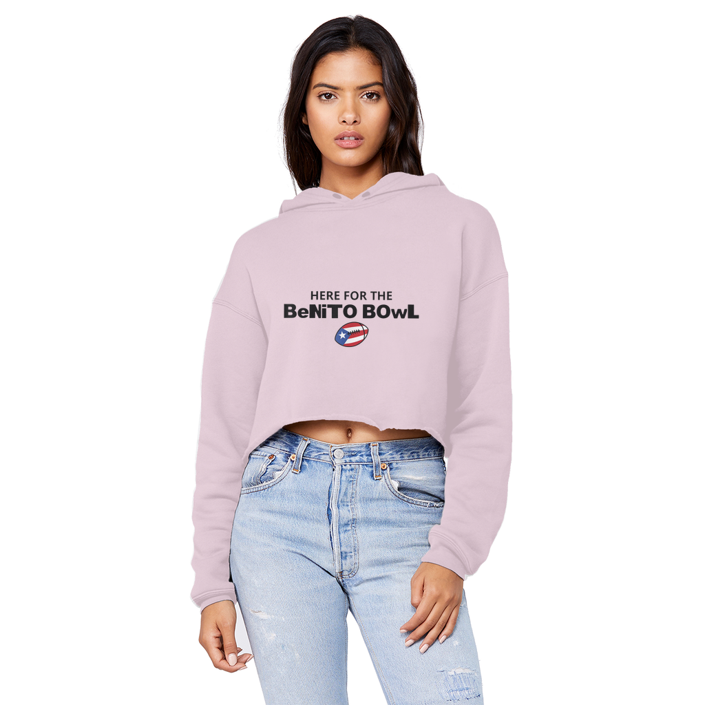 Benito Bowl Cropped Raw Edge Boyfriend Hoodie