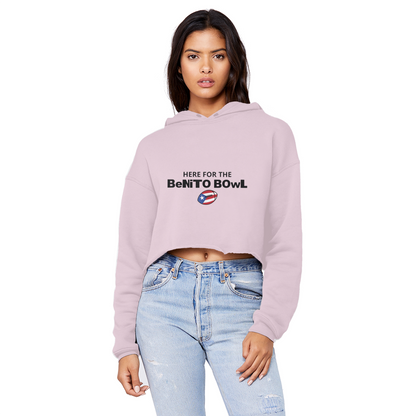 Benito Bowl Cropped Raw Edge Boyfriend Hoodie