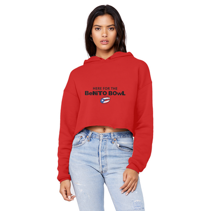 Benito Bowl Cropped Raw Edge Boyfriend Hoodie