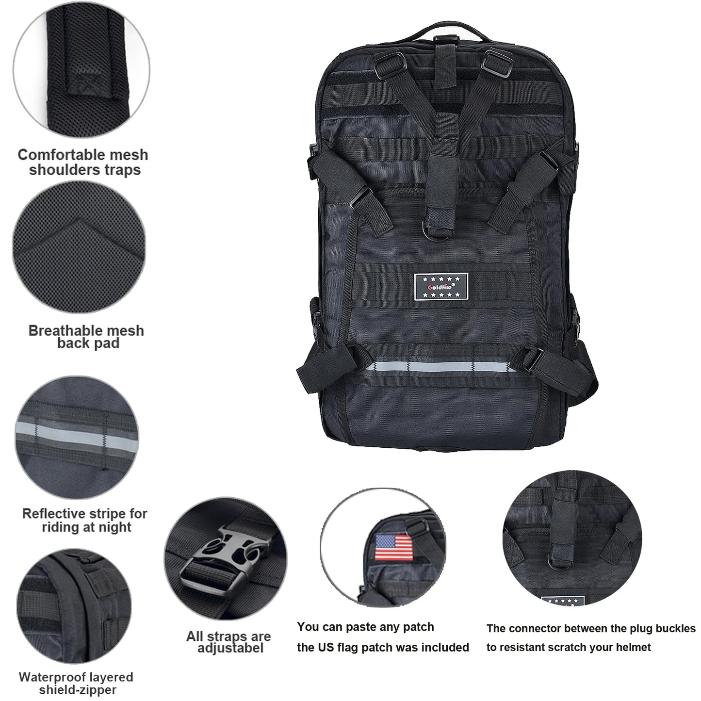 Motorcycle Helmet Backpack Waterproof