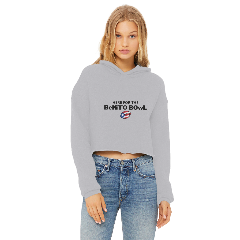 Benito Bowl ZerofeaR Ladies Cropped Raw Edge Hoodie