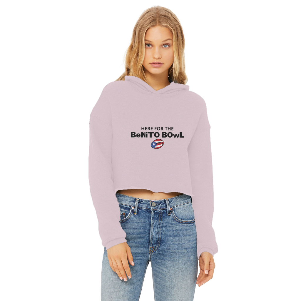 Benito Bowl ZerofeaR Ladies Cropped Raw Edge Hoodie