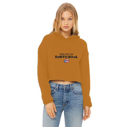 Benito Bowl ZerofeaR Ladies Cropped Raw Edge Hoodie